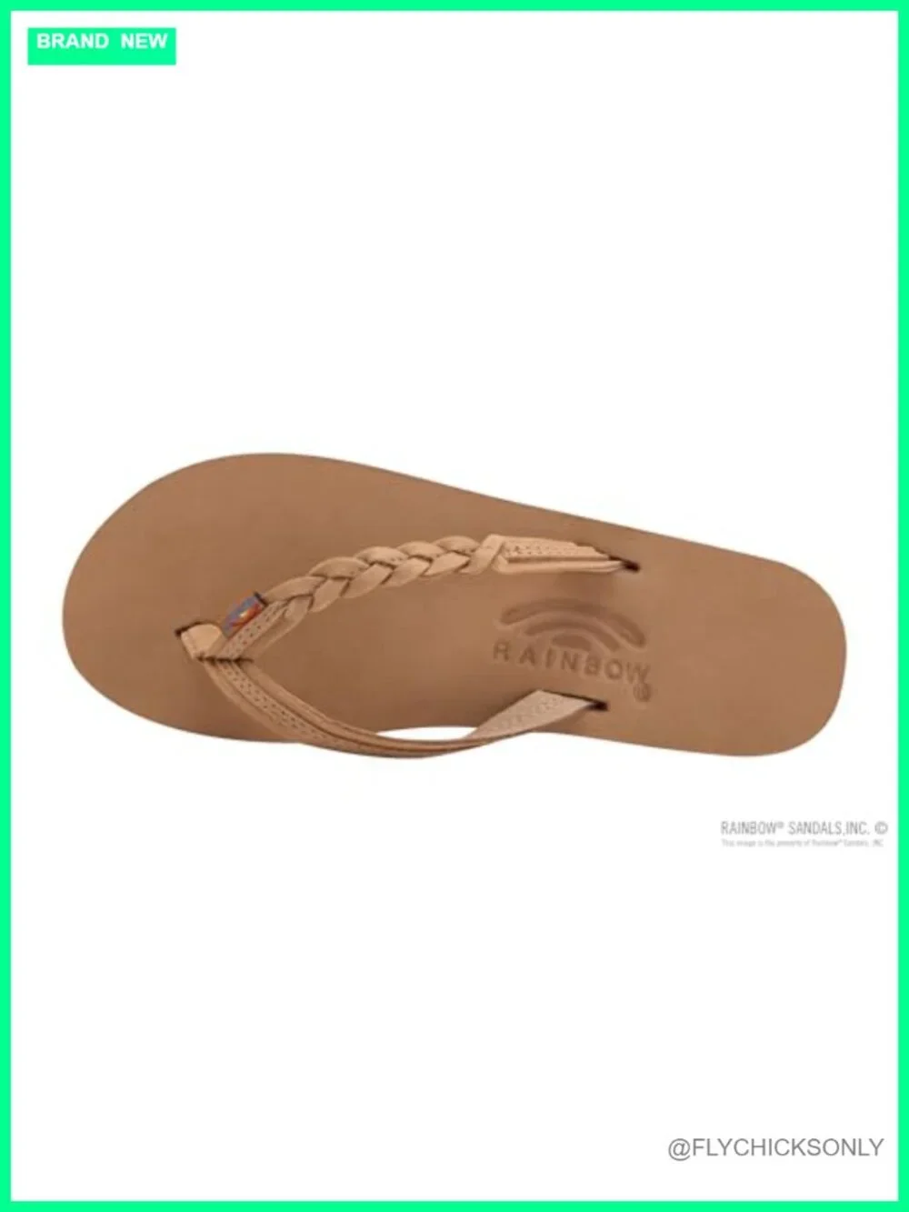 Double Layer Flirty Braidy Premier Leather Sandals w/ Single Braided Strap